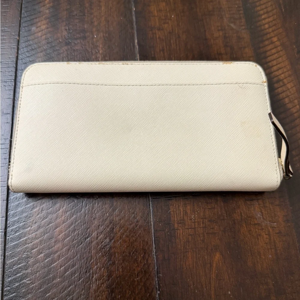 Kate Spade Beige Wallet with Gold Accent